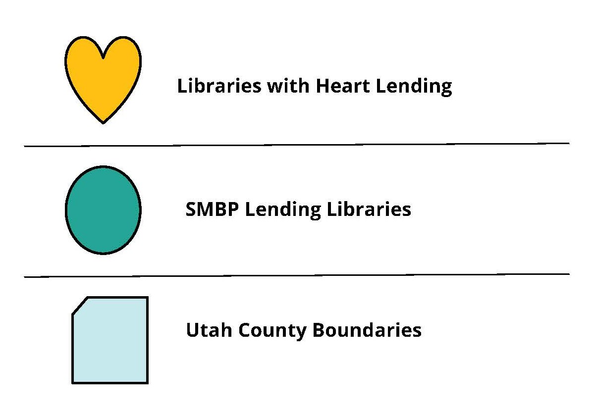 Map Legend for blood pressure cuff lending libraries